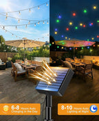 btfarm 2 Pack Solar String Lights Outdoor Waterproof, Total 98 FT 100 LED Solar - Image 3
