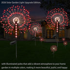 2 Pack 250LED Solar Garden Lights Outdoor, Dual Lighting Modes Firework Lights - Image 2