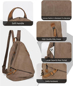 KL928 Canvas Vintage Backpack – Large Casual Daypack Outdoor Travel Rucksack - Image 3