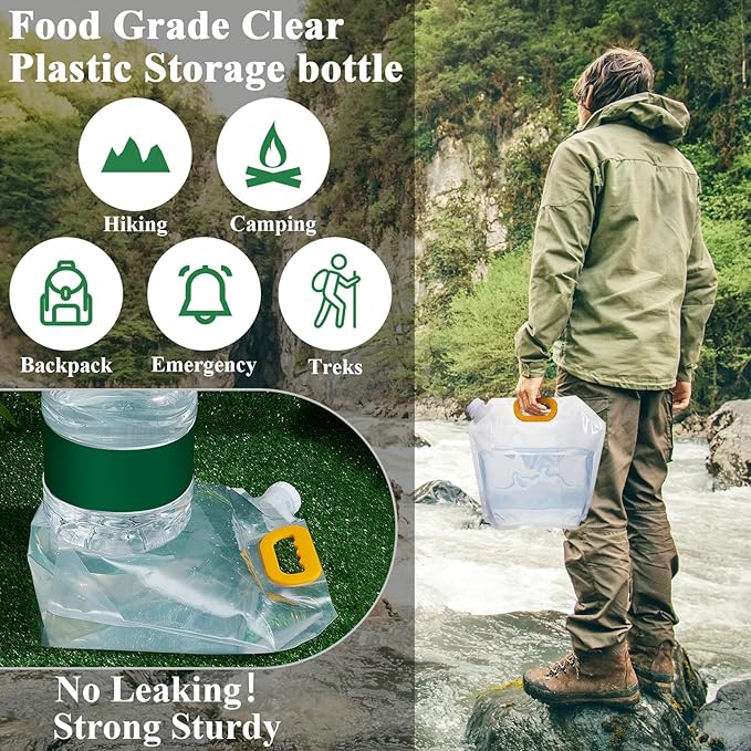 Tessco for you 1 Pcs 1.3 Gallon Collapsible Water Storage Bag Water Container - Image 3