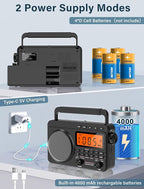 NOAA Weather Alert Radio, Digital AM FM Shortwave Radio - Image 4