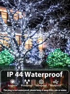 YIQU White 82FT 200 LED Christmas String Lights Outdoor/Indoor, Fairy String - Image 4
