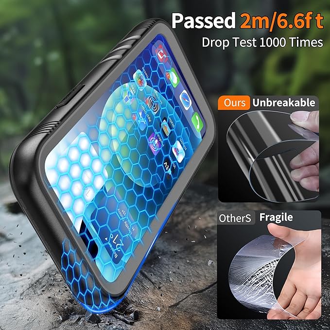 Cozycase Compatible with Waterproof iPhone 11 case, Built-in Screen Protector - Image 4