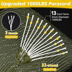 X XBEN Paracord Reflective 1000lb, 50/100/200/500/1000ft 4mm, 13 Strand - Image 2