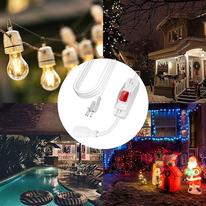 Extension Cord with Switch On/Off Waterproof Switch 10Ft No Plugging and - Image 6