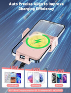 Wireless Car Charger, MOKPR Auto-Clamping Car Mount 15W/10W/7.5W Fast Charging - Image 2
