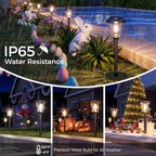 XMCOSY+ Solar Pathway Lights, 4 Pack Metal Solar Lights Outdoor Waterproof - Image 6