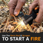 Paracord Bracelet Compass Hiking Survival Kit Emergency Whistle Fire Starter - Image 4