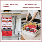 Surblue Hanging Closet Storage Bag Collapsible 3-Shelf Washable Oxford Fabric - Image 2