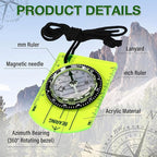 50 Pack Orienteering Compass Bulk Advanced Baseplate Compass Hiking Survival - Image 3