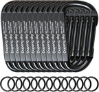 Carabiner Clip, Camping Accessories, Outdoors and Gym etc, D Shaped Spring Hook by Oupengsky