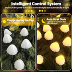 OZS 2PK 32LED 55FT Mushroom Solar Garden Lights Outdoor, Solar String Lights - Image 4
