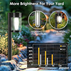 Mancra Solar Pathway Lights Outdoor, 10 Pack Metal & Glass Solar Lights Outdoor - Image 3