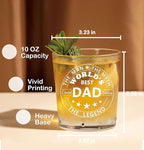 Nogrit World's Best Dad Whiskey Glasses 10 oz, Best Dad Gifts - Image 2