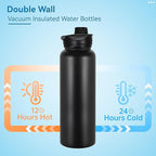 VEGOND 40 oz Insulated Water Bottle Bulk Stainless Steel Metal Water Bottles - Image 3