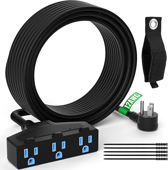 Outdoor Extension Cord 75 Ft by Elecan