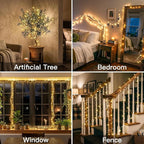 suddus 66ft 200 LED Outdoor String Lights, Fairy Lights Battery Operated - Image 3