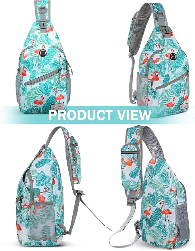 ZOMAKE Sling Bag, Small Crossbody Sling Backpack, Water Resistant Shoulder - Image 6