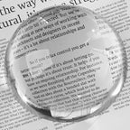 6X Crystal Dome Magnifier Paperweight, 4 Inch Large Dome Reading Magnifying by Zerelys