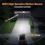 UME Battery Powered Motion Sensor Outdoor Lights 302 LED 1800LM, IP65 - Image 3