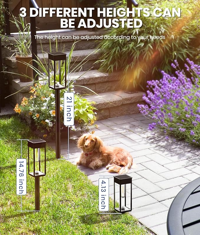 NEWMESSI 12 Pack Bright Solar Pathway Lights Outdoor, IP65 Waterproof Solar - Image 5