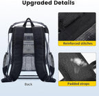 Vorspack Clear Backpack Heavy Duty PVC Transparent Backpack Extra Large Clear - Image 6
