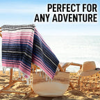 Hydration Nation Authentic Large Handwoven Mexican Blanket - Image 5