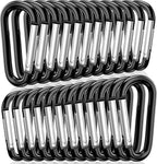 STURME 2" Aluminum D Ring Carabiners Clip D Shape Spring Loaded Gate Small by STURME