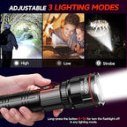 RECHOO Rechargeable Flashlights 2 Pack, Super Bright High Lumens LED Flashlight - Image 4