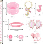 9PCS Pink for Stanley Cup Accessories Set Bling Initials Bow Charms for Stanley - Image 3