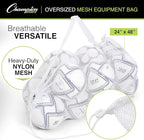 Champion Sports Mesh Equipment Bag – Heavy-Duty Nylon Drawstring Bag - Image 4