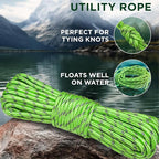 TECEUM Rope – 90 Feet x 3/8 Inch – Green Gray – Strong All-Purpose Utility Rope - Image 3