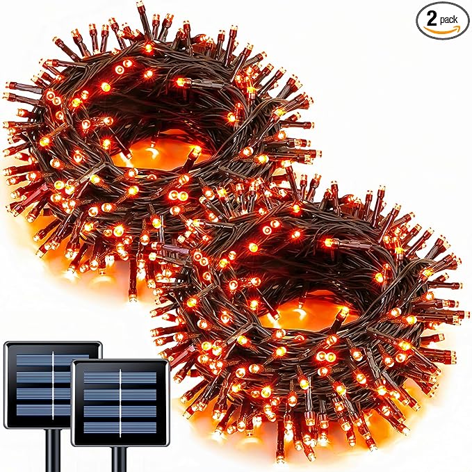 JMEXSUSS 2 Pack Solar String Lights Outdoor Waterproof, Total 66 FT 200 LED by JMEXSUSS