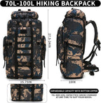 Hiking Backpack for Men 70L/100L Camping Backpack Military Rucksack Molle 3 - Image 2