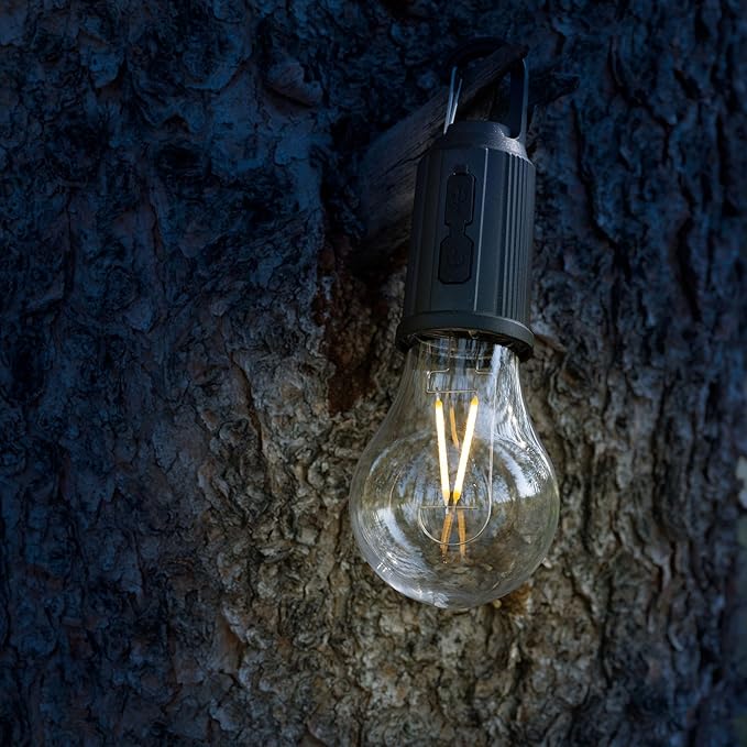 Rechargeable Camp Light, Warm White LED Globe Bulb, Battery Powered - Image 3