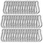 200PCS Spring Snap Hook Carabiner, 3/16" Galvanized Steel Snap Clip Hook by EPHECH