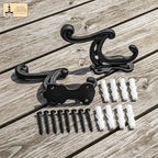 Mystic Colonial Rustic Cast Iron Wall Hooks, Heavy Duty Coat Hooks - Image 7
