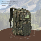 Hannibal Tactical MOLLE Assault Backpack, Tactical Backpack Military Army - Image 3