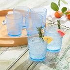 Santa Fe Blue Set of 6 Premium Acrylic DOF Glasses 16 oz – Unbreakable Drinkware - Image 4