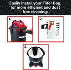 Shop-Vac 9066233 Disposable Filter Bags, Fits 10-14 Gallon Vacs, - Image 3