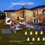 BLIATLUS 120FT Solar String Lights Outdoor Waterproof - Image 2
