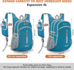 Seektop Small Hiking Backpack Expandable 12L-15L, Lightweight Packable - Image 2
