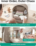 BAGSMART Diaper Bag Backpack, Lightweight Stroller-Friendly Diaper Bag - Image 3