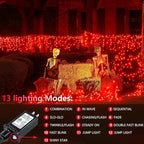 Connectable 200 LED String Lights Indoor Outdoor, 66FT Red Christmas Lights - Image 3