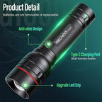 RECHOO Rechargeable Flashlights High Lumens, 2 Pack G1000 Super Bright Flash - Image 4