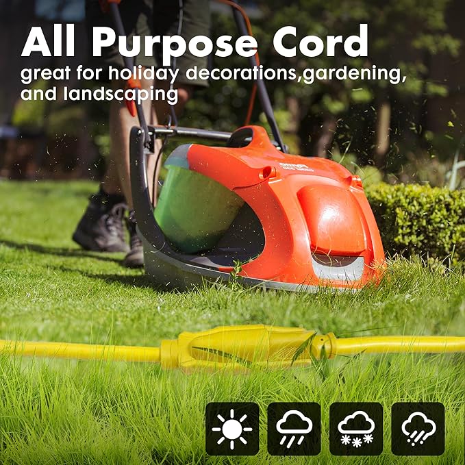 6ft Yellow Outdoor Extension Cord Waterproof, UL Listed, 10/3 SJTW Heavy Duty 3 - Image 5