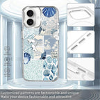 Case for iPhone 16, Sea Life Ocean Waves Seashell Collage Phone Case Design，for - Image 2