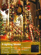 6 Pack 600 LED Solar String Lights - Image 7
