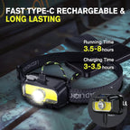 Favorlite 2 Pack Headlamp Rechargeable, 1300 Lumen Lightweight Bright - Image 6