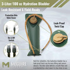 M MCGUIRE GEAR Hydration Bladder, 3L/100 oz. Water Bladder, Leak Proof - Image 2